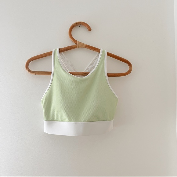 Fabletics Lime Green Mesh Sports Bra - Picture 5 of 6